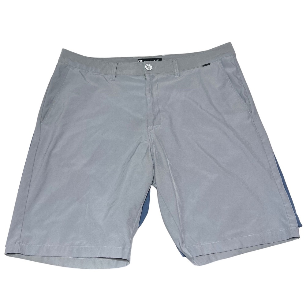 Lot of 2 Travis Mathew Beck Golf Shorts Bundle Mens 36 Blue Grey Performance - Picture 4 of 8